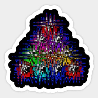 Creative Art in a Triangle Structure Sticker